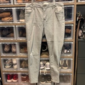 Loft gray jeans. The style is modern skinny jeans. The size is 12/31
